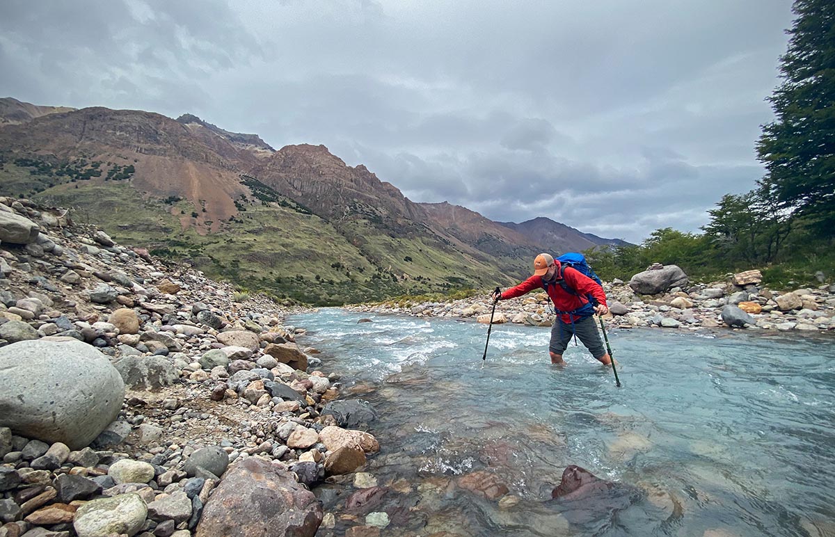 Backpacking trekking poles (crossing river)